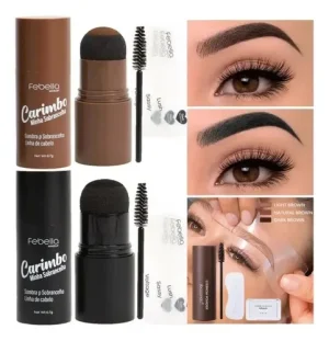 Carimbo Para Sobrancelhas Com Molde Para Desenhar - Febella