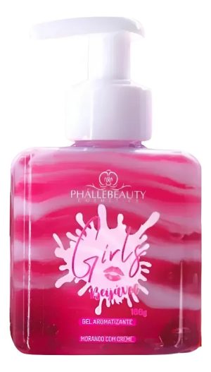 Gel Beijável Girl Morango Com Creme 180g Phállebeauty