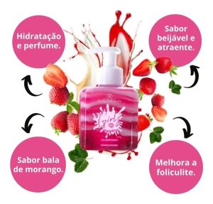 Gel Beijável Girl Morango Com Creme 180g Phállebeauty