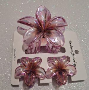 Presilha Transparente-Punho De Flor