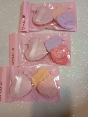 Kit esponja 3 corações