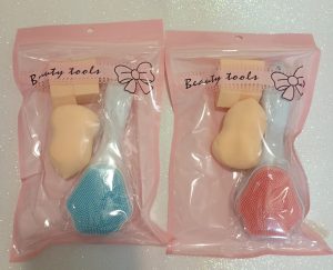 Kit Esponja Base Corretivo e Escova Limpeza Facial