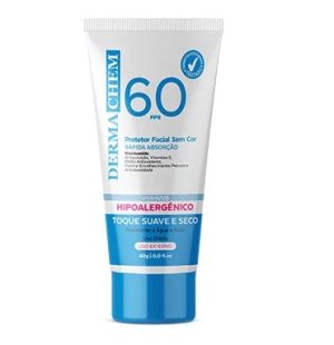 PROTETOR SOLAR FACIAL FPS 60 - 40g DERMACHEM