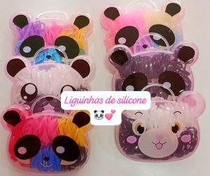 Kit linguinha de cabelo- panda