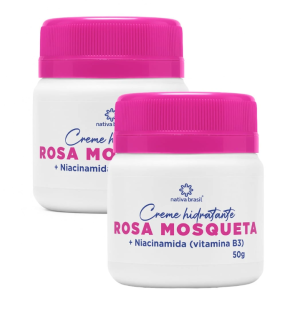Creme Hidratante de Rosa Mosqueta + Niacinamida (Vitamina B3) 50g | Nativa Brasil