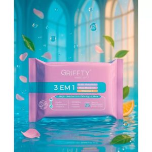 LENCO DEMAQUILANTE - 3 EM 1 - Com 25UN - GRIFFTY MAKEUP